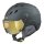 CP CORAO+ Ski & Snowboard Helm black s.t. mit DL Vario Lens Gold Mirror L