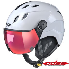 CP CORAO+ Ski & Snowboard Helm white shiny mit DL Vario...