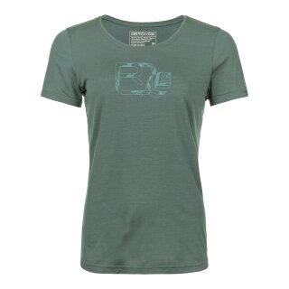 Ortovox 120 Cool Tec Leaf Logo T-Shirt Women arctic grey S