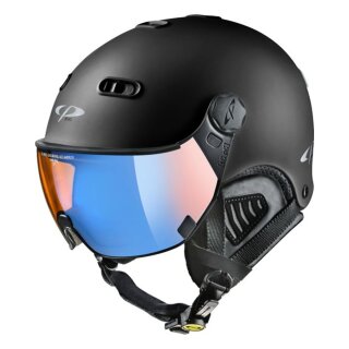 CP Carachillo Ski & Snowboard Helm black s.t. mit DL Vario Lens Brown Pol Ice Mirror
