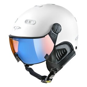 CP Carachillo Ski & Snowboard Helm white s.t. mit DL Vario Lens Brown Pol Ice Mirror