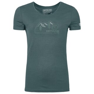 Ortovox 150 Cool Vintage Badge T-Shirt Women dark arctic grey